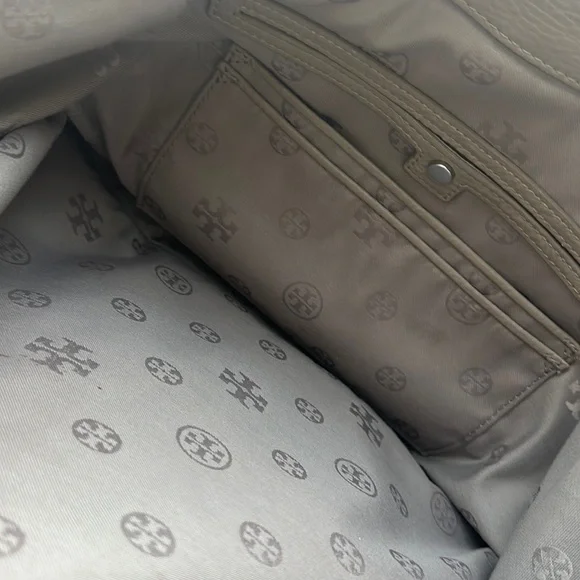 Tory Bruch tote large gray leather bag - Picture 3 of 7